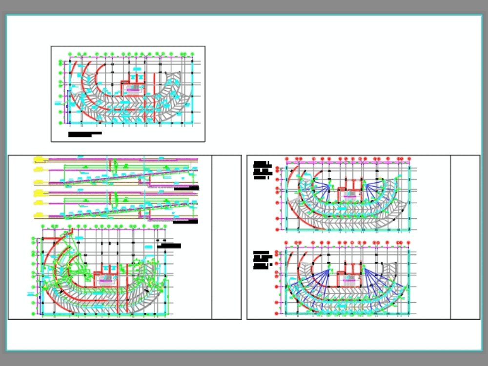 Semi circular ramp details in AutoCAD | CAD (795.47 KB) | Bibliocad