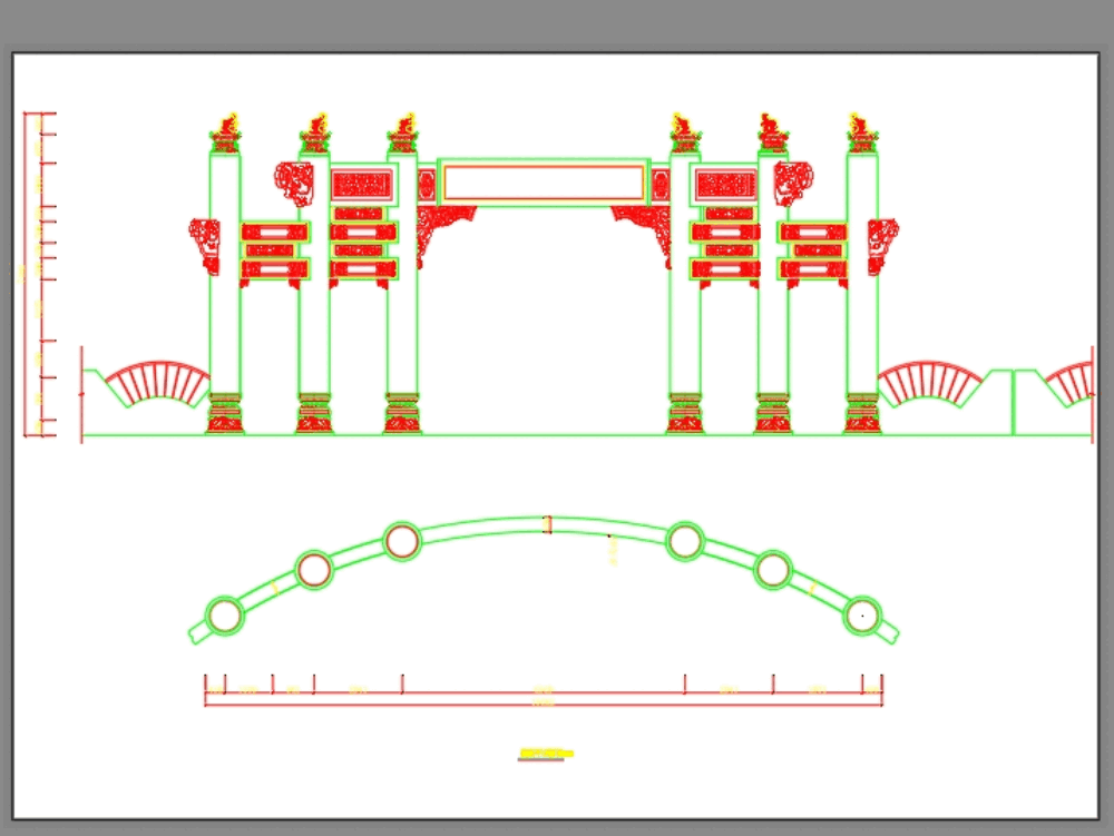 Arco de entrada - Estilo Antiguo Chino
