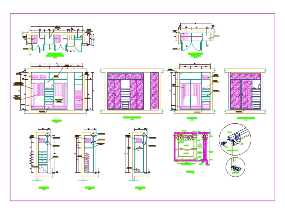 Vestidor en AutoCAD | Descargar CAD (162.62 KB) | Bibliocad