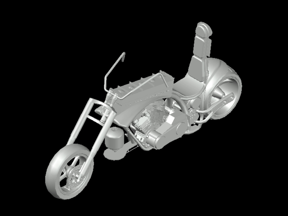 motocicleta em 3d
