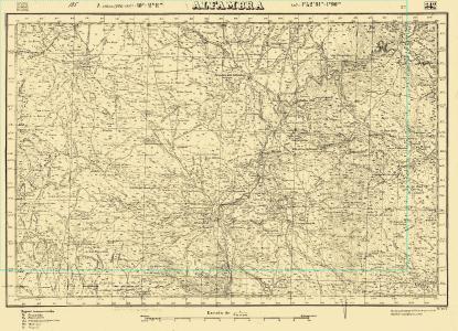 TOPOGRAPHIC MAP ALFAMBRA 1937