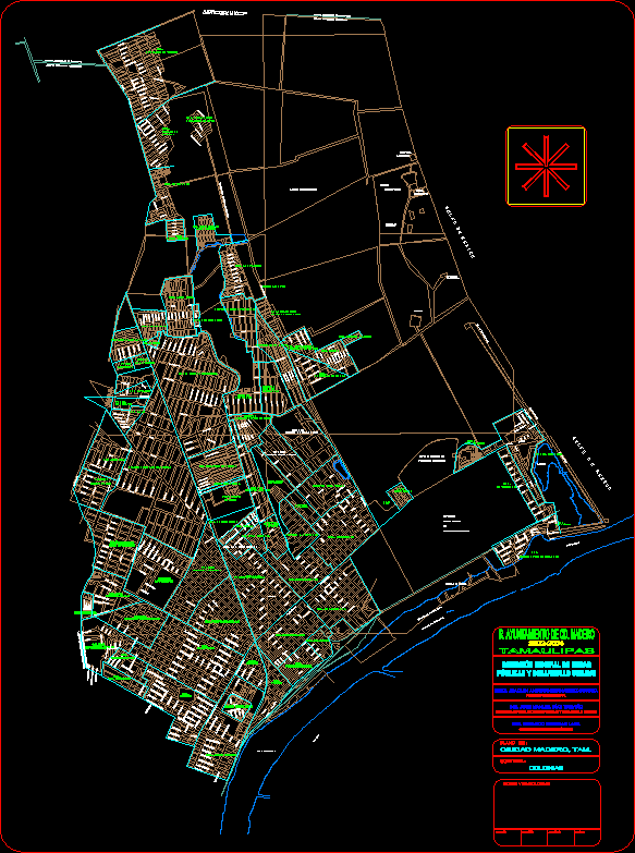 Plano of Ciudad Madero, Tamaulipas