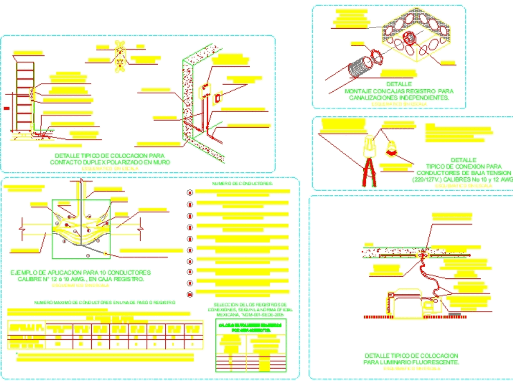 Planos De Detalles Tipicos Electricos En Dwg Autocad Electricidad 