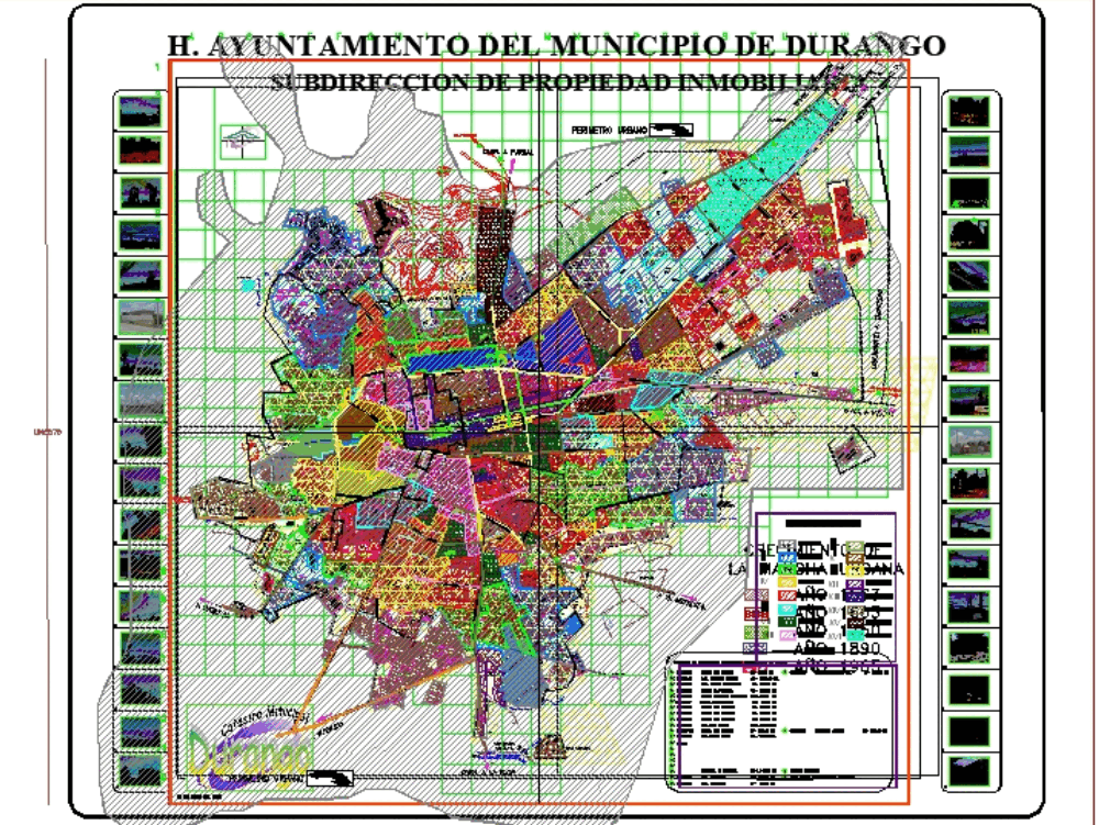 Carta urbana de durango en AutoCAD  Descargar CAD gratis 