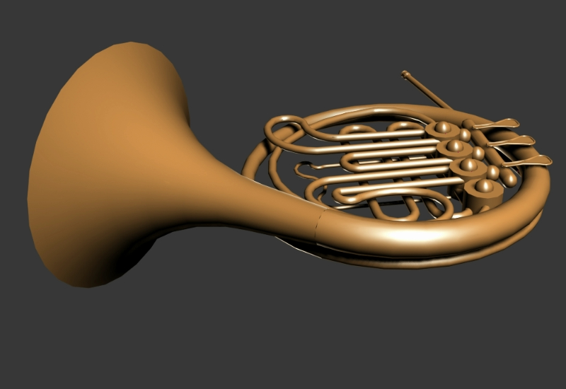 Trompa  corneo francés 3D