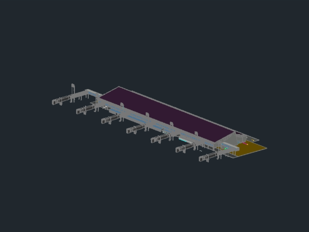 3D-Terminalgebäude - Flughafen