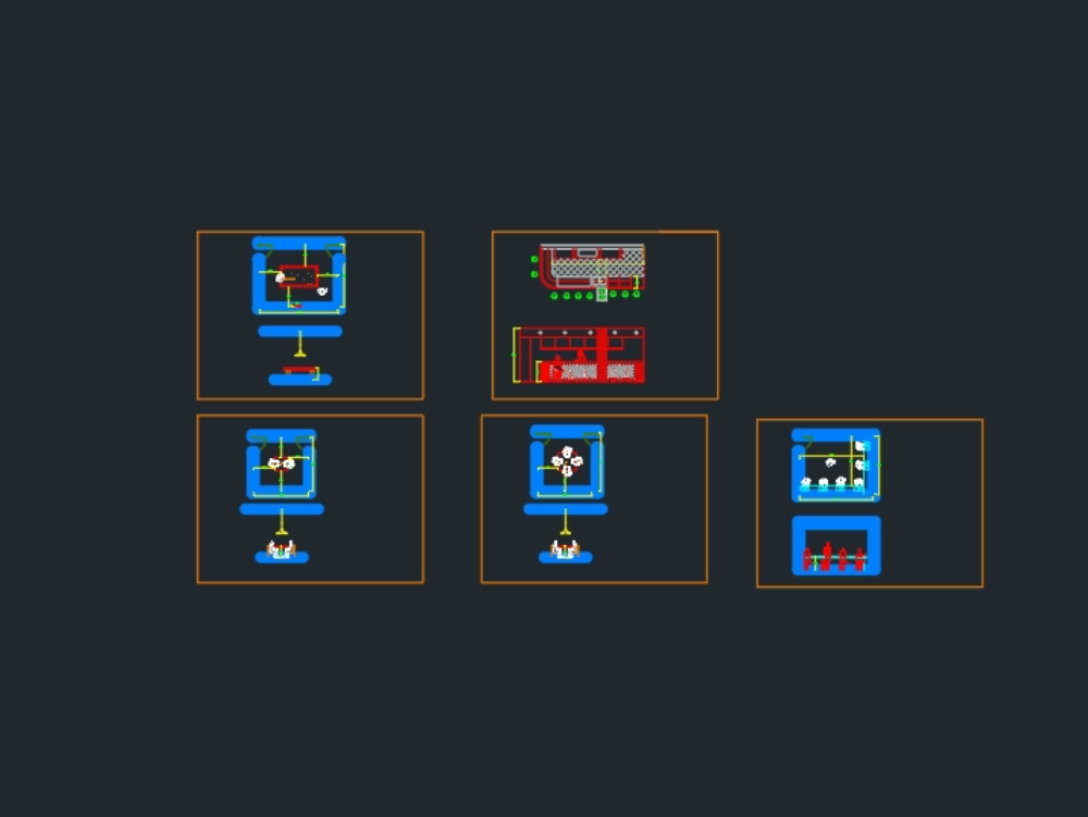 Boliche; Sala de jogos em AutoCAD