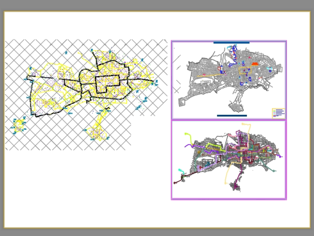 Urban map of the city of Riobamba