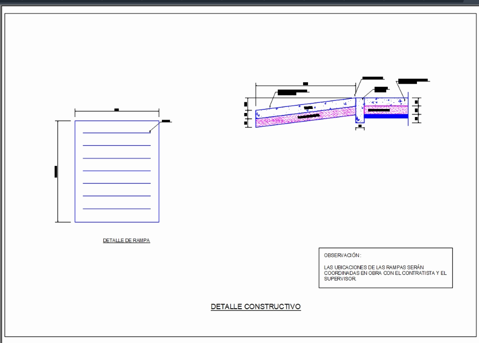 Detalle de rampa en AutoCAD Descargar CAD gratis (113.93