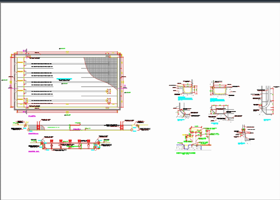 Piscina semiolímpica en AutoCAD | Descargar CAD (481.32 KB) | Bibliocad