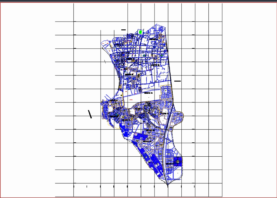 Plan cadastral de la ville de Huacho
