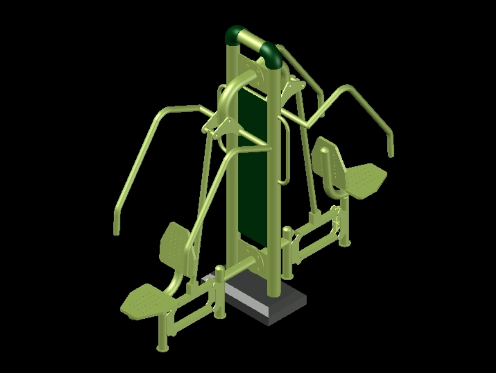 Double pectoral machine in 3d.