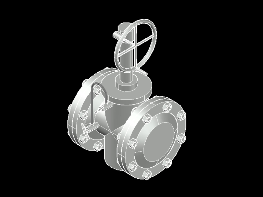 Valve with double seal and bleed in 3d