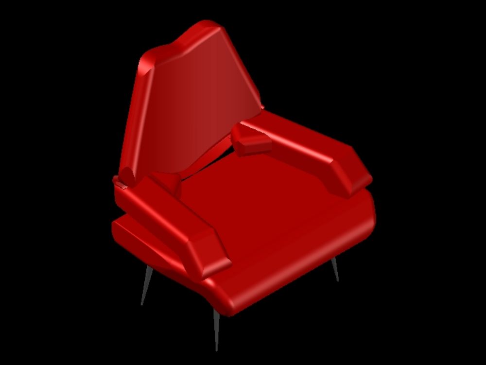 Single armchair in 3d