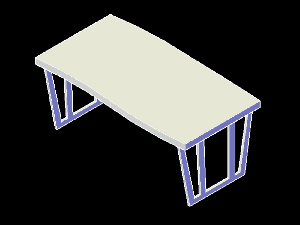 Table de bureau en 3D.