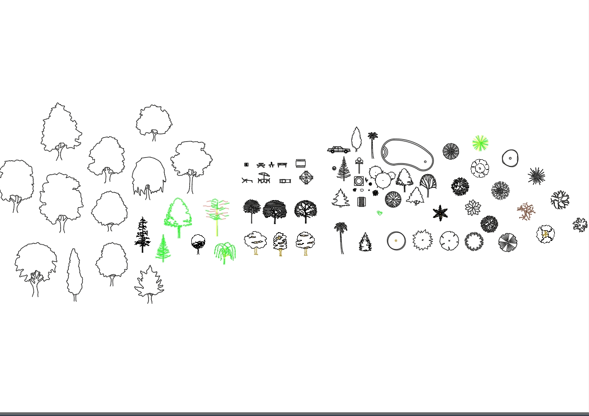 Green areas 2D