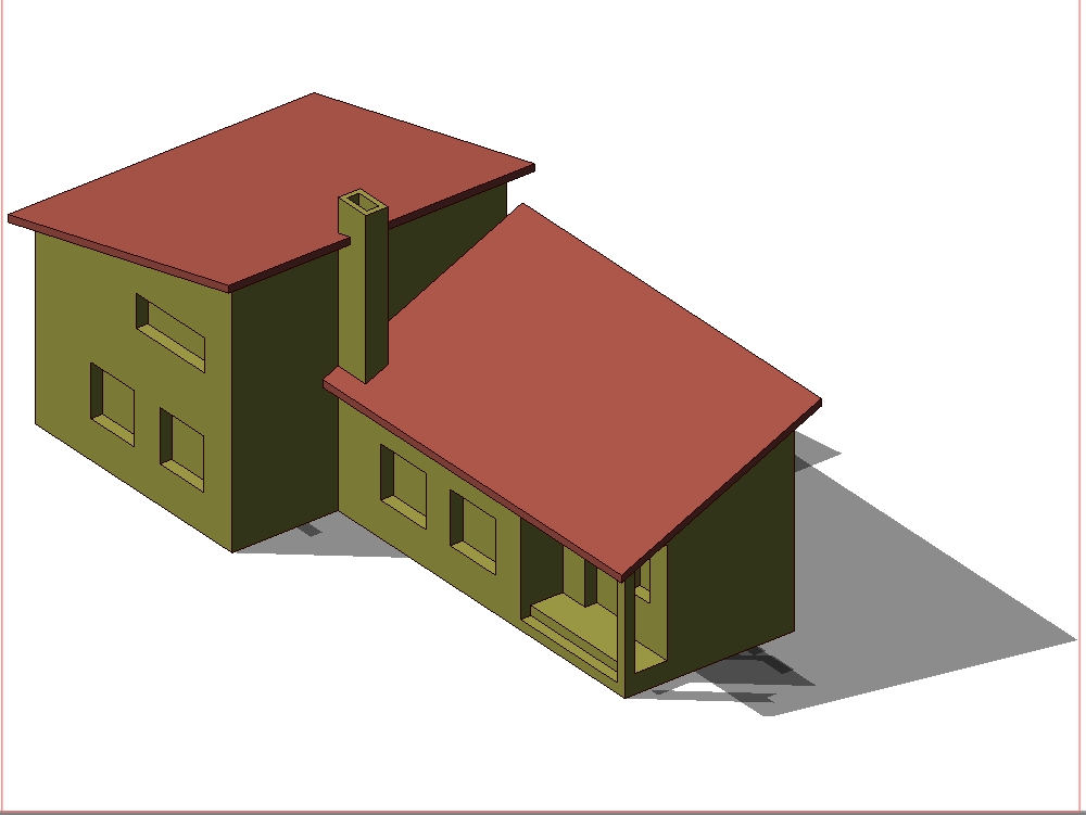 3D einfaches Haus