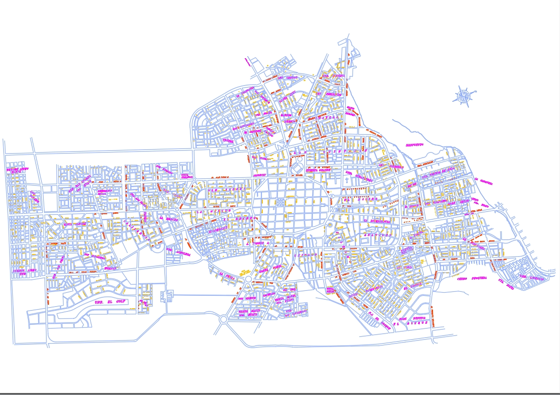 Carte urbaine de Trujillo