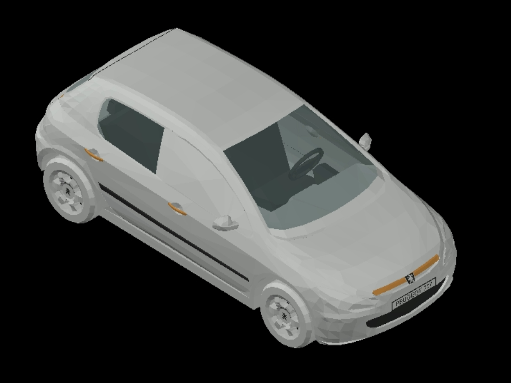 Automóvil Peugeot en 3D.