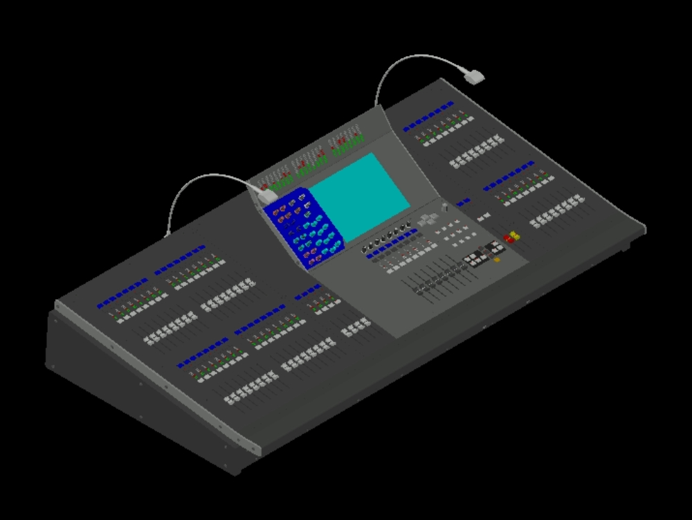 Yamaha M7 CL 48 digital mixing console 3D
