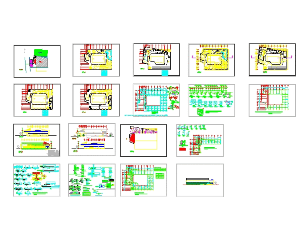 Pool construction details in AutoCAD  Download CAD free 
