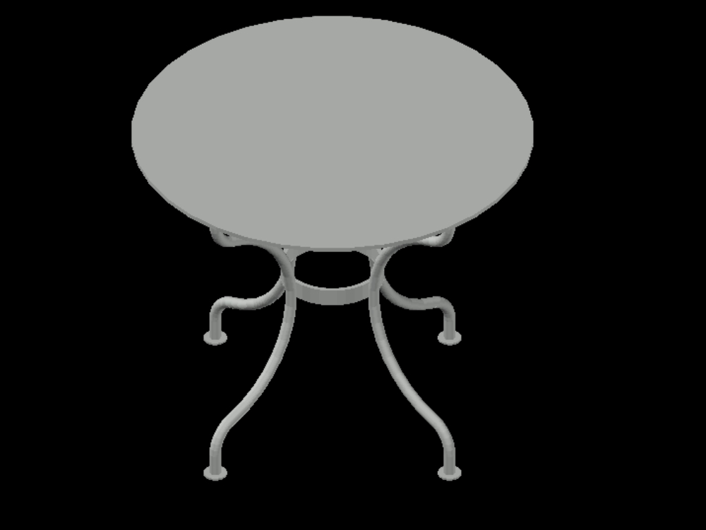 metallischer Tisch