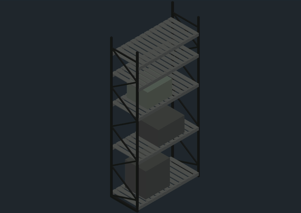 pallet rack dwg autocad drawing