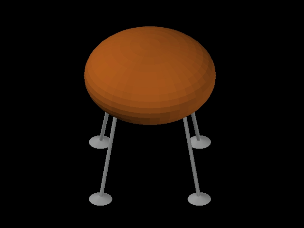 3D runder Stuhl