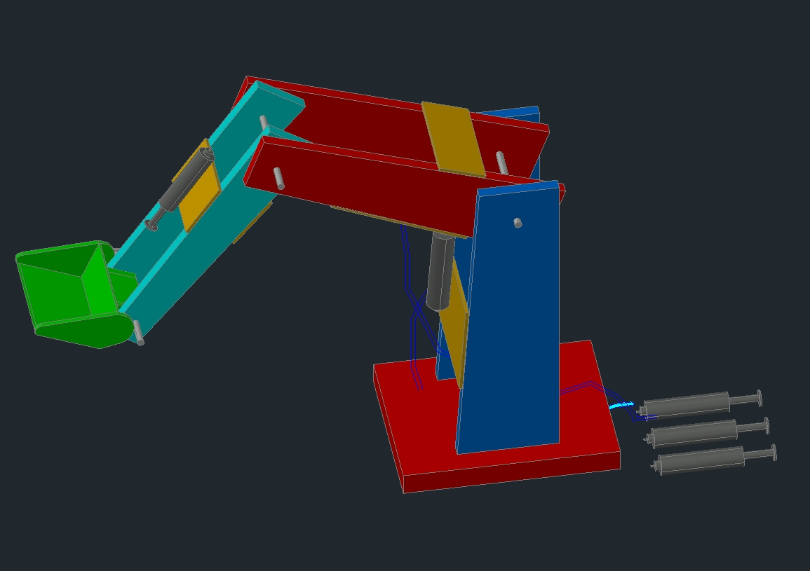 3D-Hydraulikarm