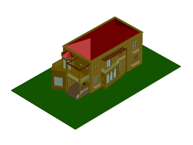 Lebanese type detached house in 3d