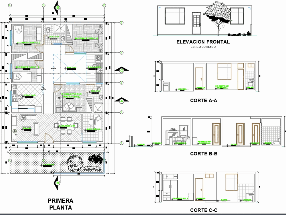 Vivienda Unifamiliar En Autocad Descargar Cad Gratis Kb Bibliocad