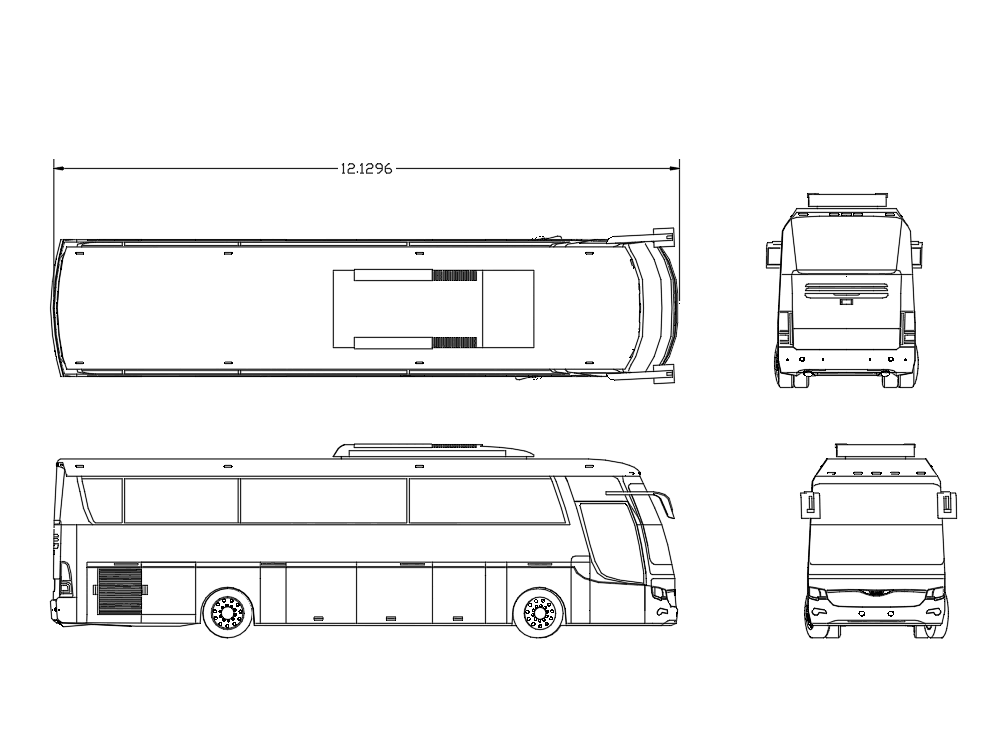 Автобус чертеж dwg