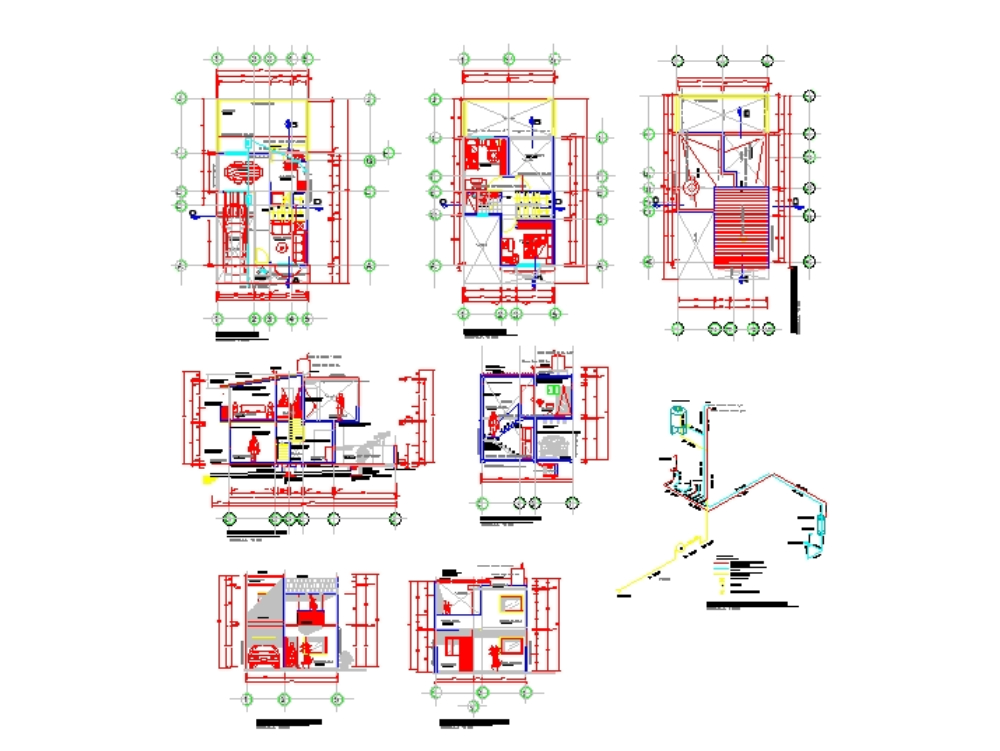 Detached house of 6 x 12 meters.