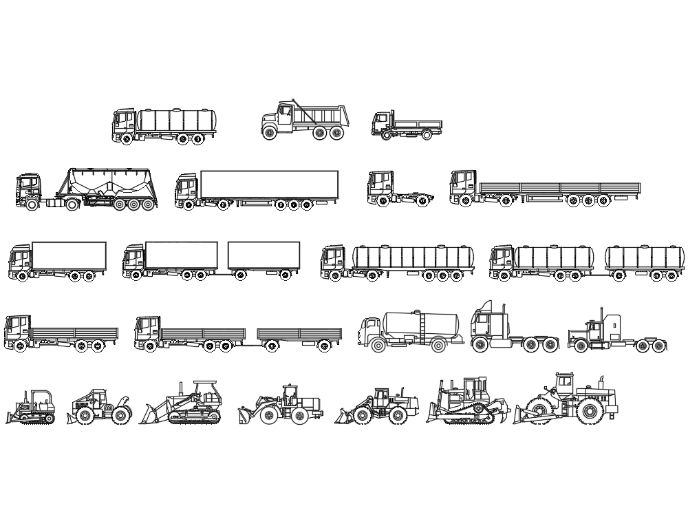 Trucks and heavy and agricultural machinery