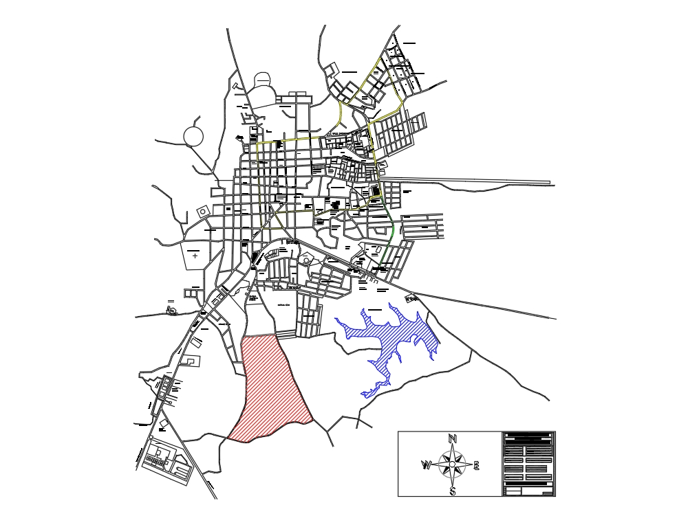 Plan of the city of tucupito venezuela