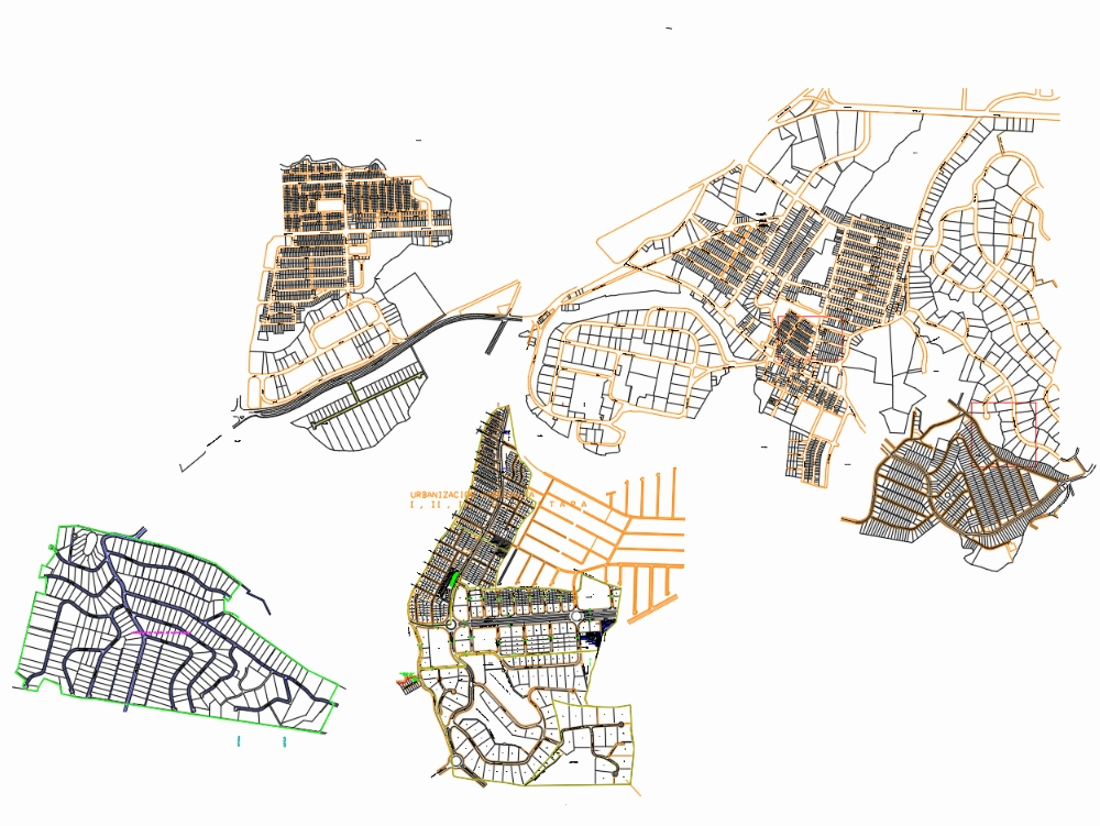 Urban plan of the old cuscatlán