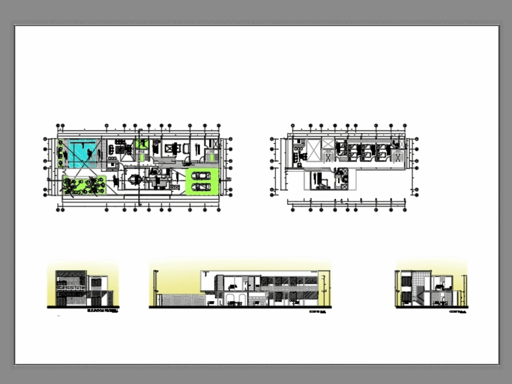 Strandhaus in AutoCAD | Kostenlos CAD herunterladen (685.18 KB) | Bibliocad