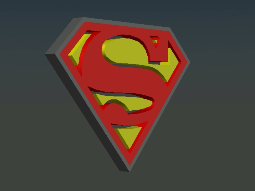 logotipo do super-homem 3d