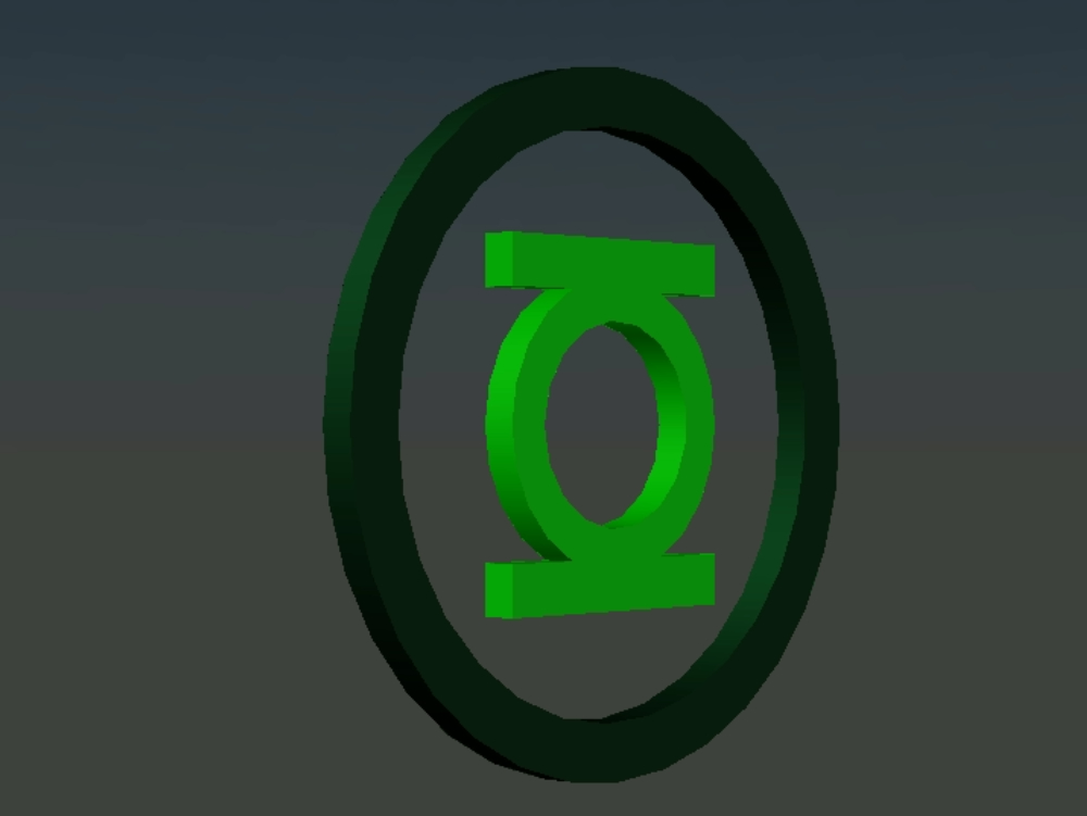 3D-Logo der grünen Laterne