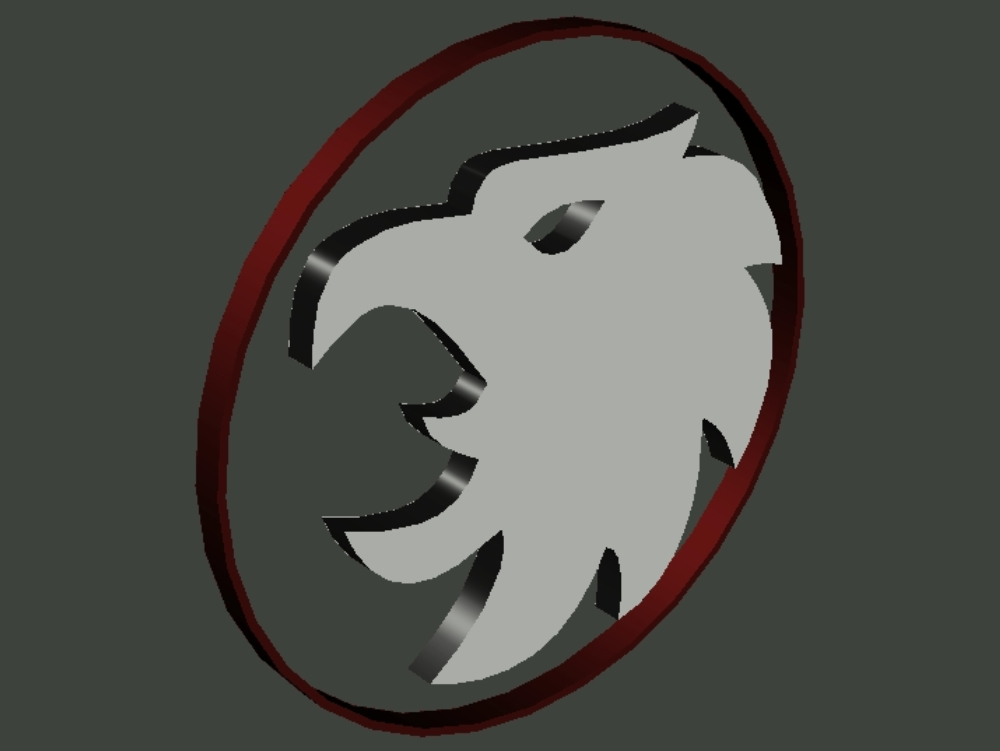 logotipo do falcão 3d