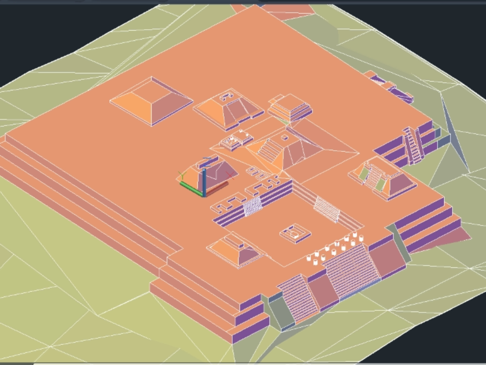 mont alban; oaxaca 3d