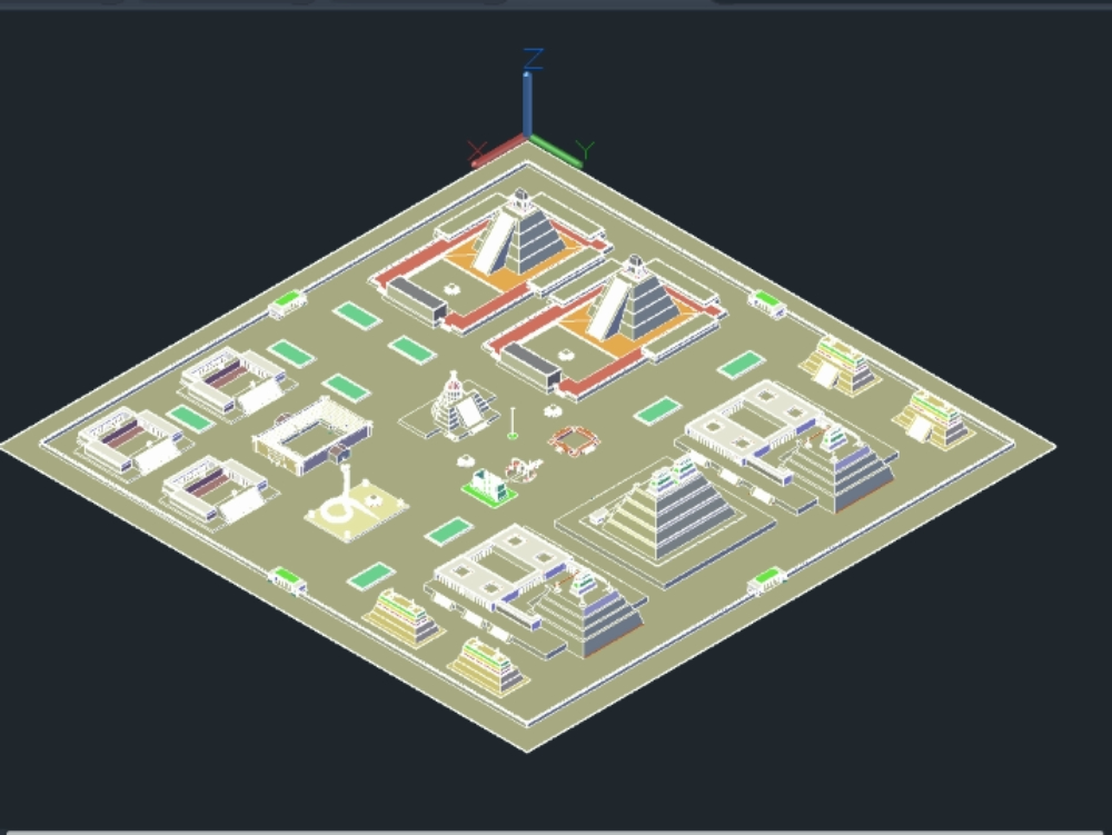 teotihuacan stadt 3d