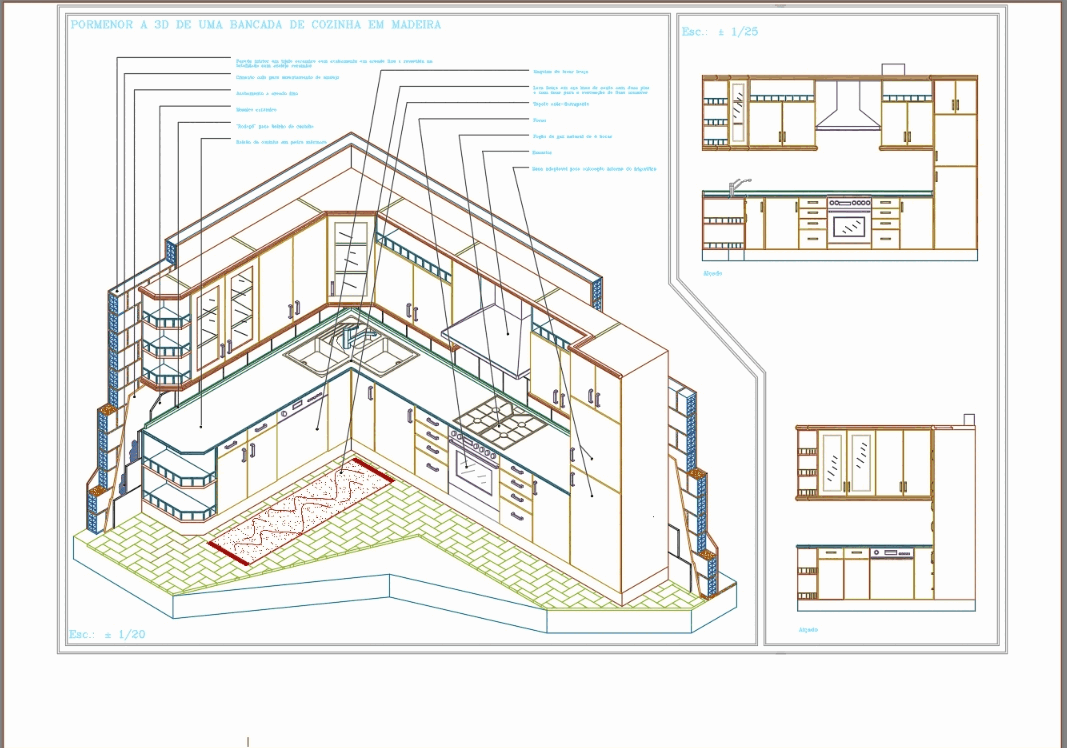 Cocina En Autocad Descargar Cad 33562 Kb Bibliocad