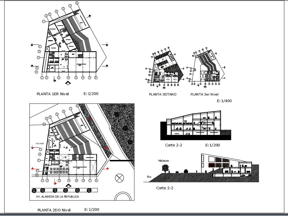 Edificio Cultural Musical En Autocad Descargar Cad Gratis 1 11 Mb