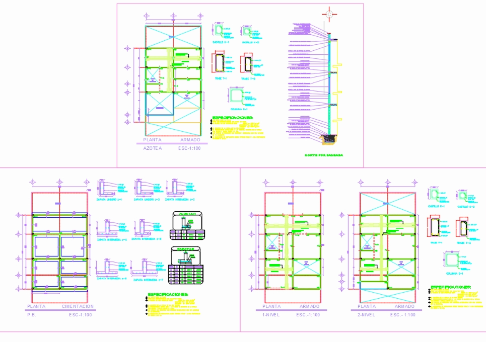 Projeto estrutural casa 3 níveis