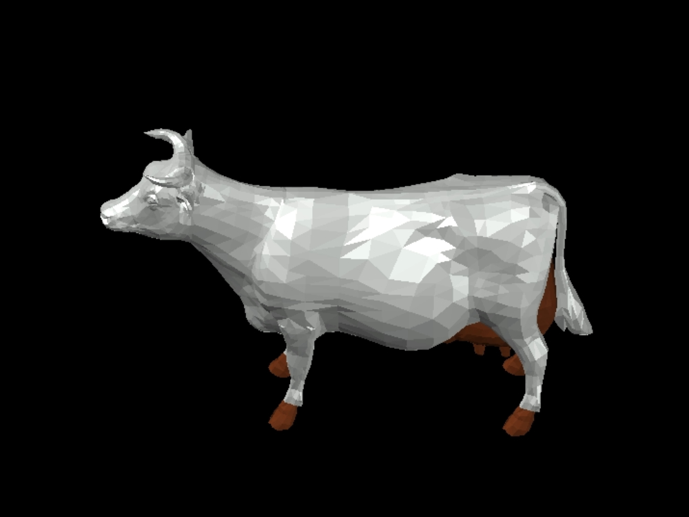 3d cow.