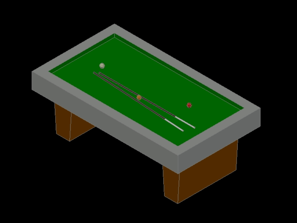 Mesa de pool en 3D