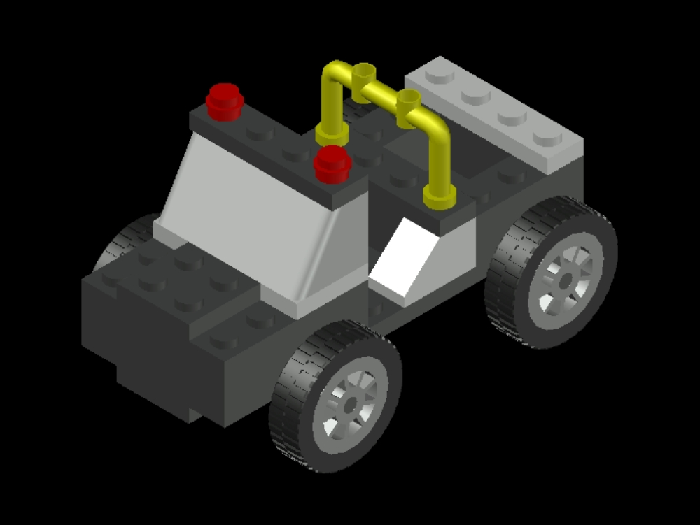 Lego car in 3d.