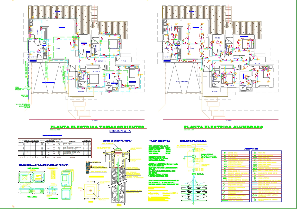 Country house electrical plan