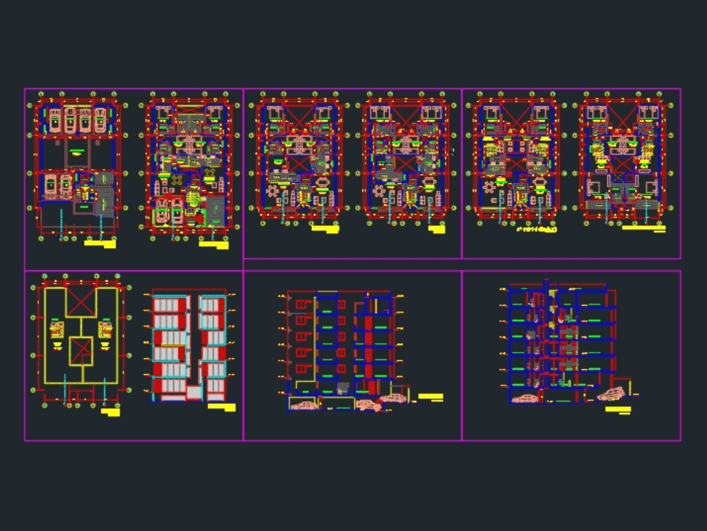 Immeuble Multifamilial Dans Autocad Téléchargement Cad 783 Kb Bibliocad 6413